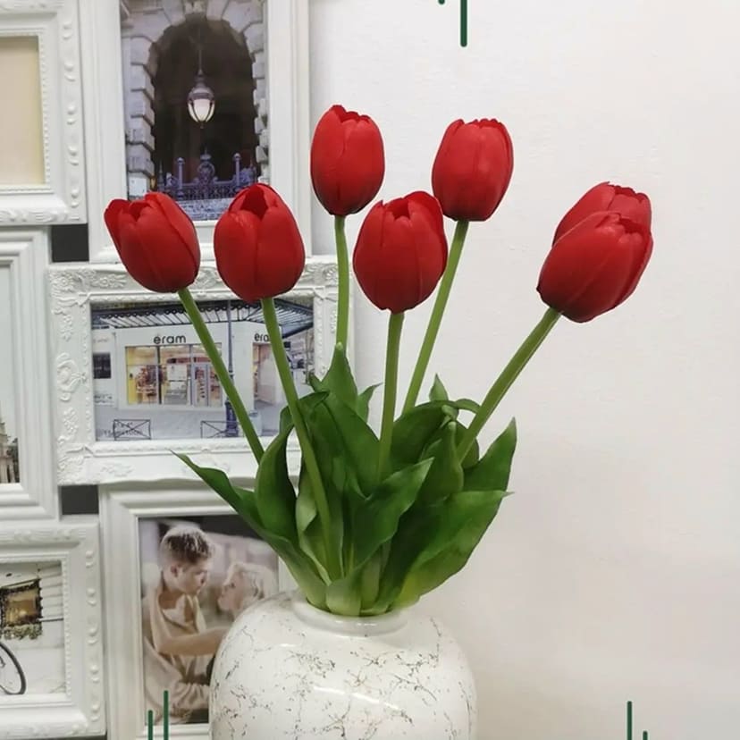 Искусственные цветы в Челябинске | Цветы искусственные «Тюльпаны», красные, букет