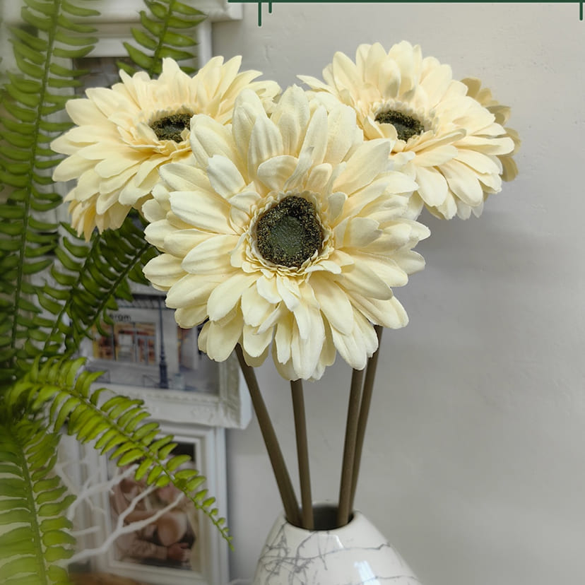 Искусственные цветы в Челябинске | Цветок искусственный «Гербера», молочно-персиковая, одиночный