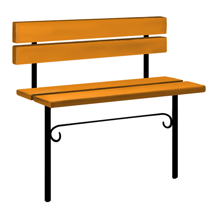 Металлические оградки, столы, скамейки в&nbsp;Челябинске | Скамейка №4 со спинкой