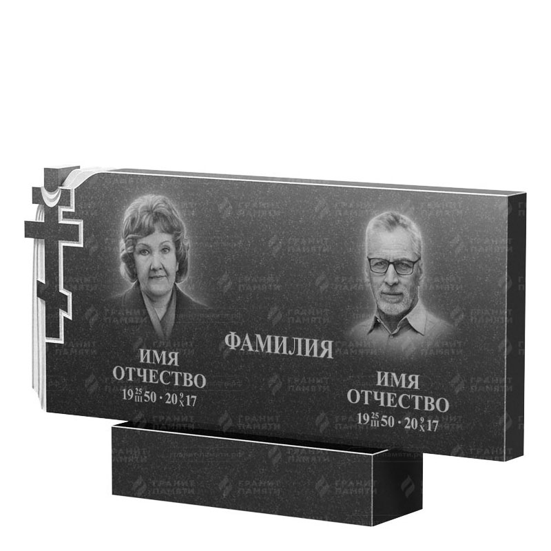 Памятники из гранита двойные в&nbsp;Челябинске | Двойной гранитный памятник ФГ-139