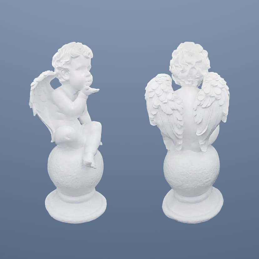 Скульптуры из искусственного мрамора в Челябинске | Скульптура ангел на шаре №2