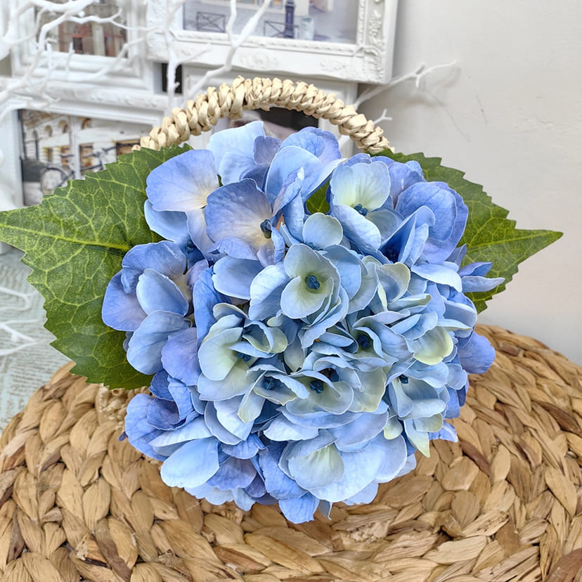 Искусственные цветы в Челябинске | Цветок искусственный «Гортензия», голубая, одиночный