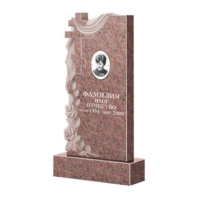 Гранитные памятники в&nbsp;Челябинске | Памятник из гранита Розалия Pink ФГЦ-189