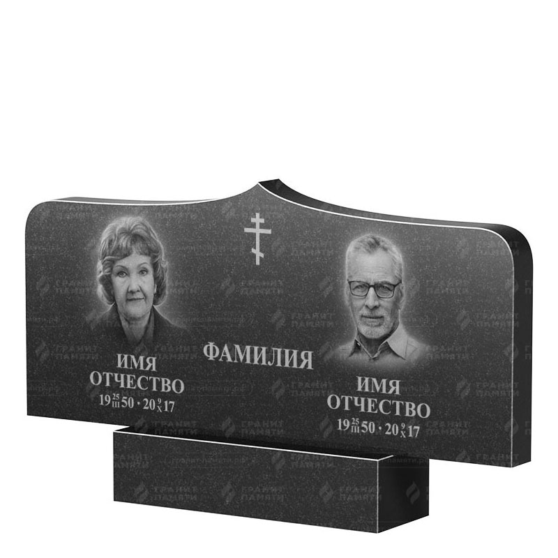 Гранитные памятники в&nbsp;Челябинске | Двойной гранитный памятник ФГ-260