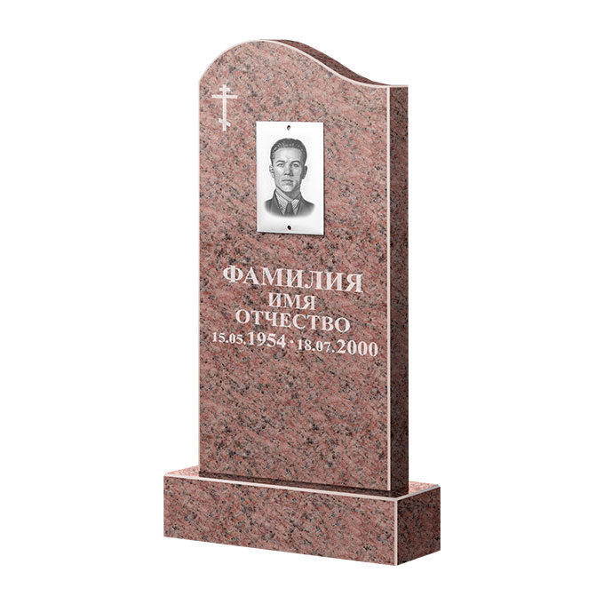 Памятники из цветного гранита в&nbsp;Челябинске | Памятник из гранита Розалия Pink ФГЦ-030