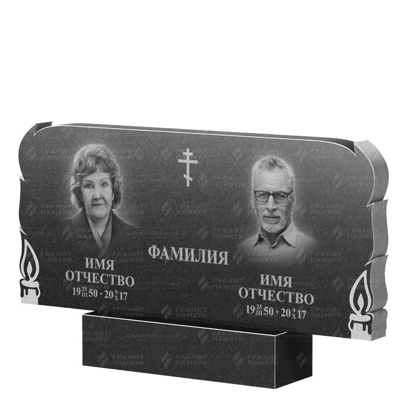 Памятники из гранита двойные в&nbsp;Челябинске | Двойной гранитный памятник ФГ-133
