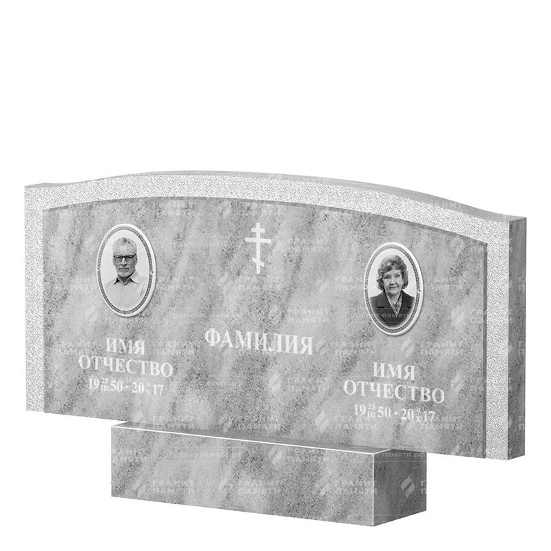 Памятники из мрамора в&nbsp;Челябинске | Двойной мраморный памятник ФМ-131