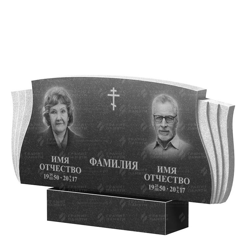 Гранитные памятники в&nbsp;Челябинске | Двойной гранитный памятник ФГ-264