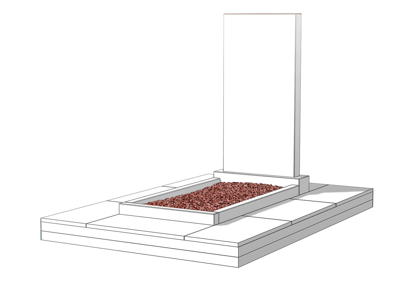 Засыпка цветника камушками в Челябинске