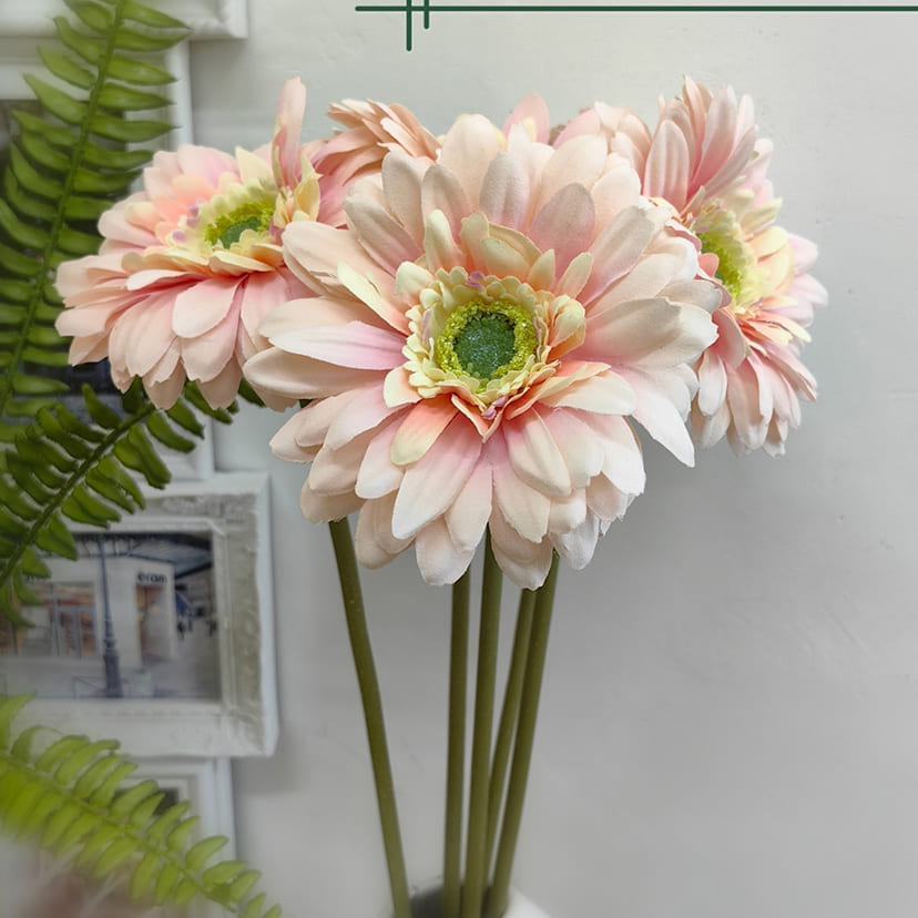 Искусственные цветы в Челябинске | Цветок искусственный «Гербера», молочно-розовая, одиночный