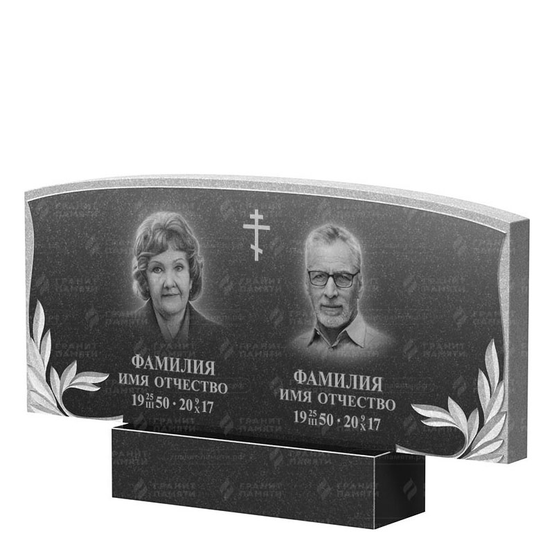Памятники из гранита двойные в&nbsp;Челябинске | Двойной гранитный памятник ФГ-135
