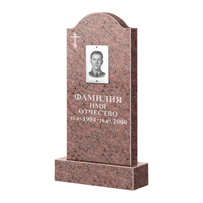 Памятники из цветного гранита в&nbsp;Челябинске | Памятник из гранита Розалия Pink ФГЦ-012