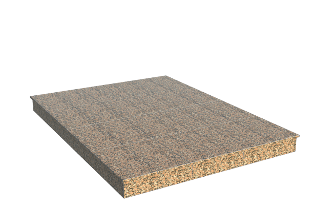 Площадки на могилу в&nbsp;Челябинске | Площадка с вертикальной (15 см) облицовкой Южно-султаевским гранитом