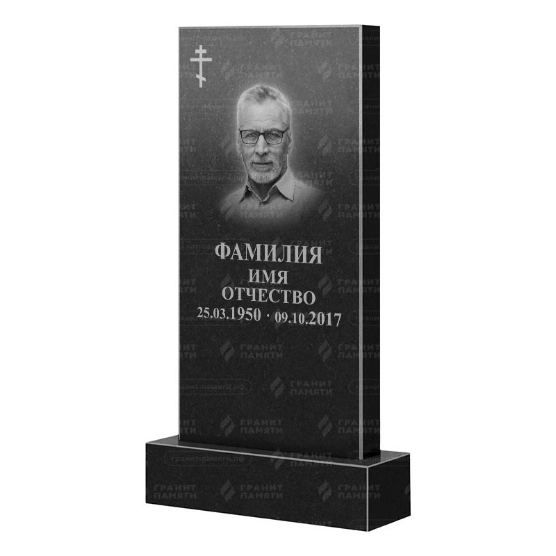 Памятники из гранита классические в&nbsp;Челябинске | Гранитный памятник Прямой