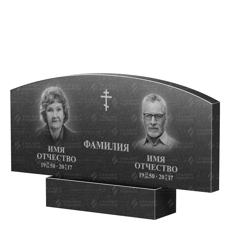 Памятники из гранита двойные в&nbsp;Челябинске | Двойной гранитный памятник ФГ-256