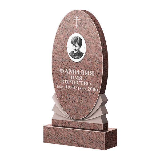 Памятники из цветного гранита в&nbsp;Челябинске | Памятник из гранита Розалия Pink ФГЦ-068