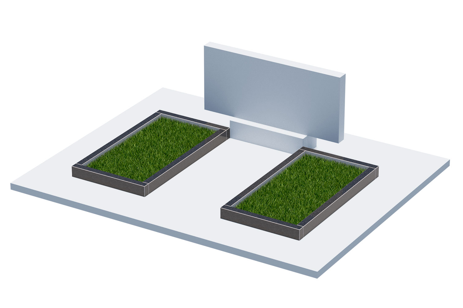 Цветники и надгробные плиты в&nbsp;Челябинске | Цветник Автономный, 2 шт