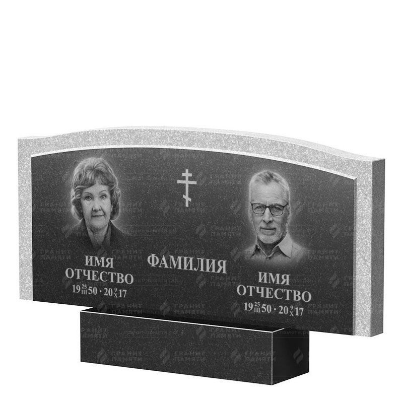 Памятники из гранита двойные в&nbsp;Челябинске | Двойной гранитный памятник ФГ-131
