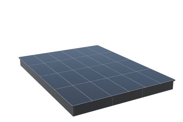 Площадки на могилу в&nbsp;Челябинске | Площадка с вертикальной (15 см) облицовкой гранитом Габбро
