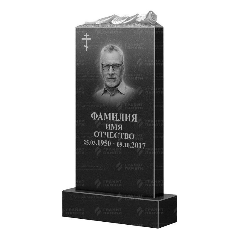 Памятники из гранита с цветами в&nbsp;Челябинске | Гранитный памятник ФГ-105