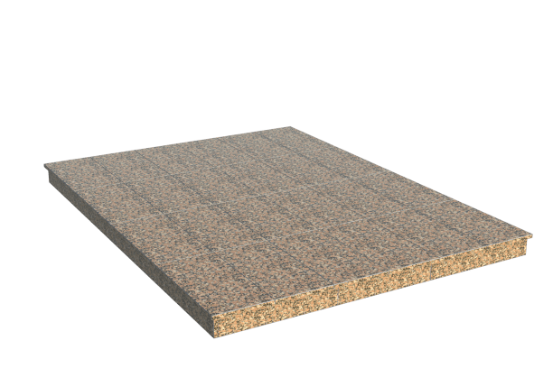 Площадки на могилу в&nbsp;Челябинске | Площадка с вертикальной (10 см) облицовкой Южно-султаевским гранитом