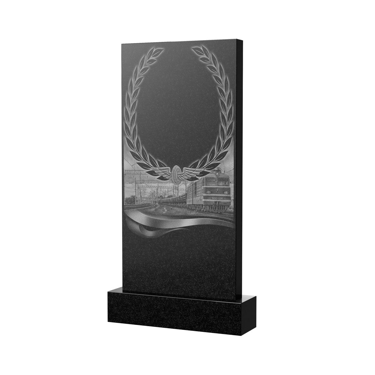 Художественное оформление памятника в&nbsp;Челябинске | Художественное оформление на гранитную стелу, рисунок ВХО-054