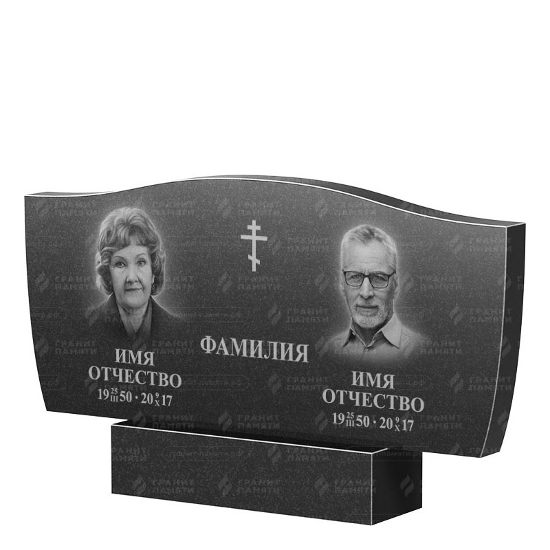 Памятники из гранита двойные в&nbsp;Челябинске | Двойной гранитный памятник ФГ-258