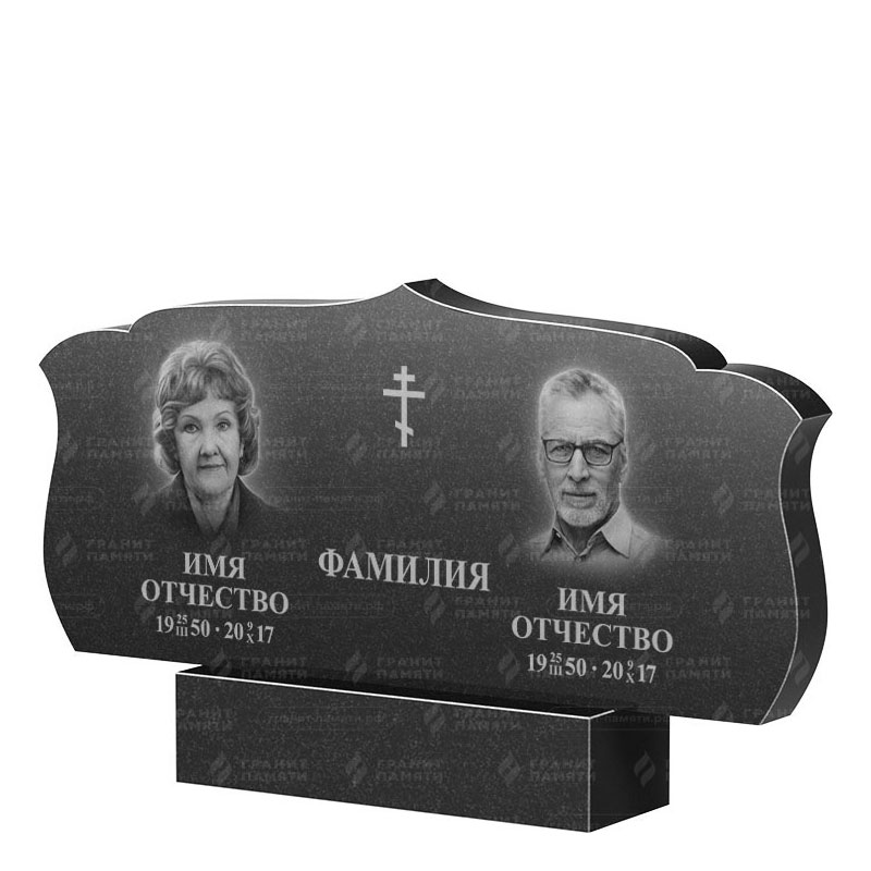 Памятники из гранита двойные в&nbsp;Челябинске | Двойной гранитный памятник ФГ-130